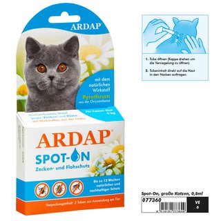Ardap Spot-On Katze &uuml;ber 4kg 3 x 0.8ml