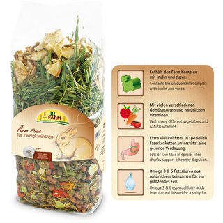 JR Farm Zwergkaninchenfutter Light 6 x 750 g