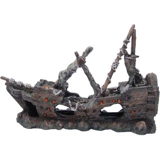 Schiffswrack 35 x 9,5 x 22 cm