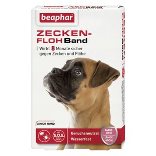 Beaphar Zecken-Flohband Hund Junior mit SOS-Service 60cm