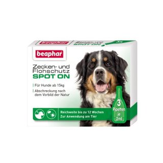 Beaphar Zecken & Flohschutz SPOT ON Hund &uuml;ber 15 kg 3 x 2ml