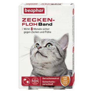 Beaphar Zecken-Flohband Katze mit SOS-Service 35cm