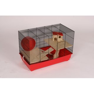 Skyline Hamsterk&auml;fig Roy rot/schwarz