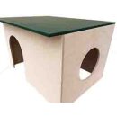 Kaninchenschlafhaus m. gr&uuml;nem Dach