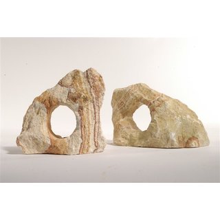 1 St&uuml;ck Regenbogengestein 1-Loch 10-15 cm