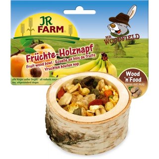 JR Farm Mr. Woodfield Holznapf gef&uuml;llt mit Fr&uuml;chten 120g