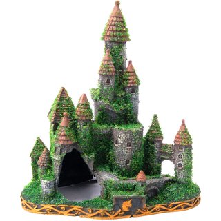 Deko Schloss mit Moos 20 x 12 x 22 cm