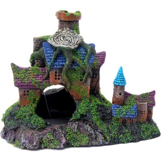 Deko Schloss mit Moos 17 x 11 x 13 cm