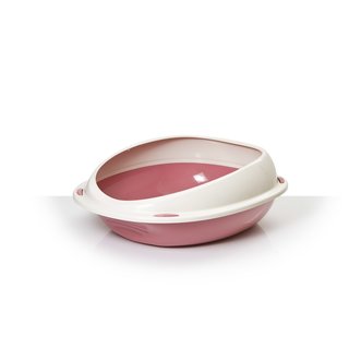 Katzentoilette Shuttle mit Rand rosa - 45 cm