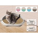 Katzentoilette Shuttle Corner mit Rand GRAU