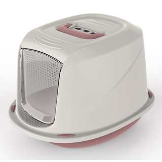 Katzentoilette Galaxy mit Haube inkl. Aktivkohlefilter ROSA - 45 cm