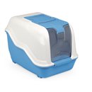 Katzentoilette Netta mit Schaufel und Filter blau-weiss